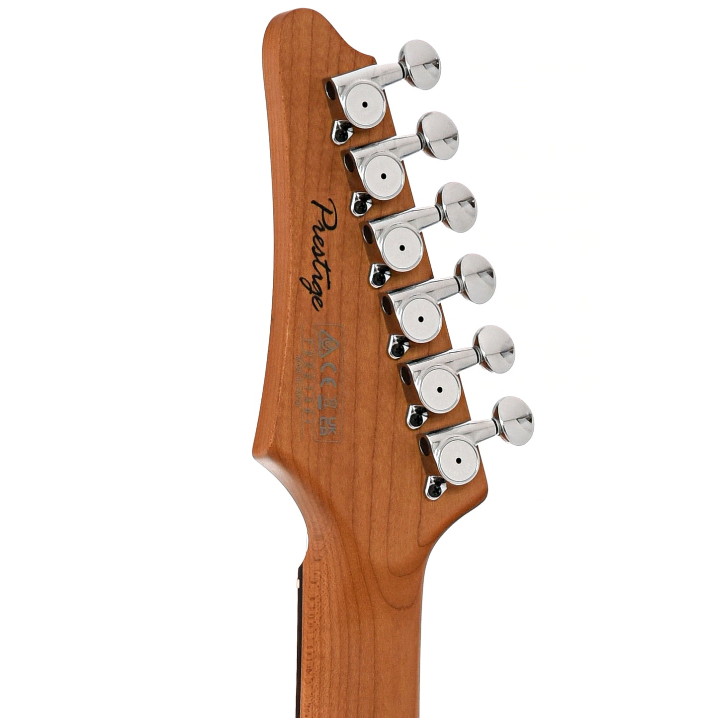 Back headstock of Ibanez Prestige Series AZ2204N, Antique White Blonde