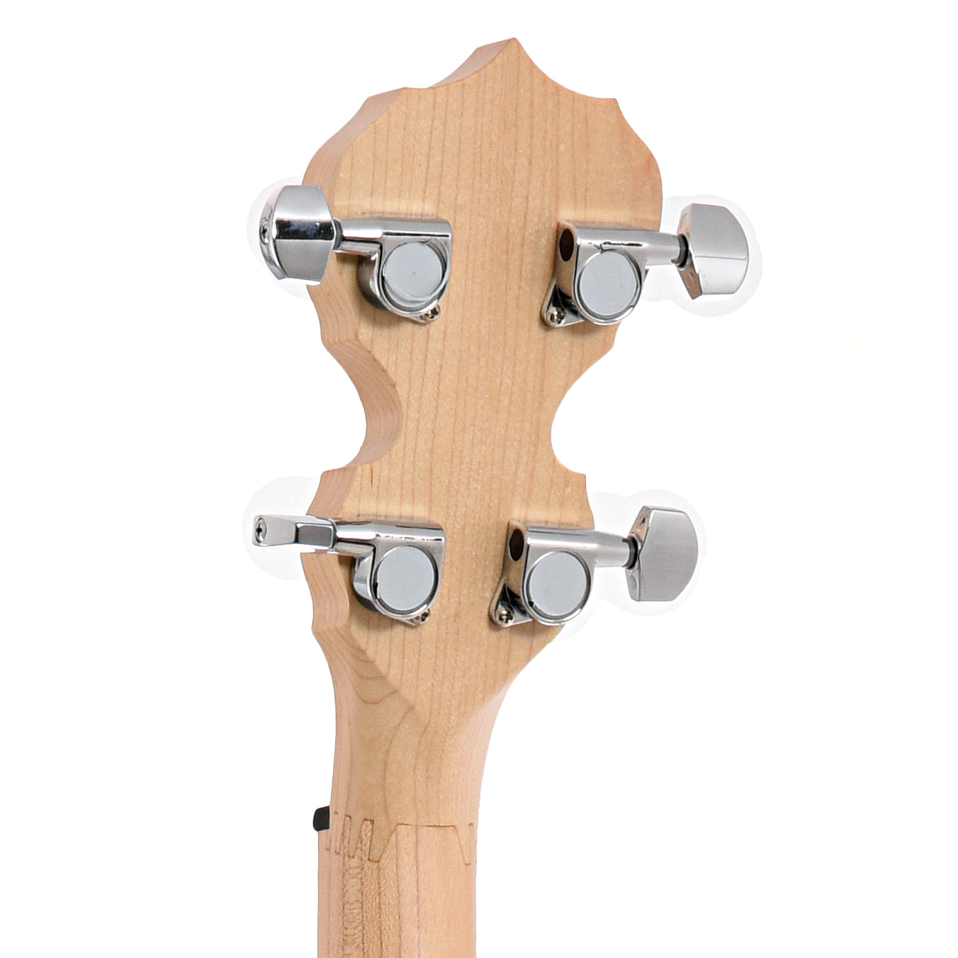 BAck headstock of Deering Goodtime Open Back