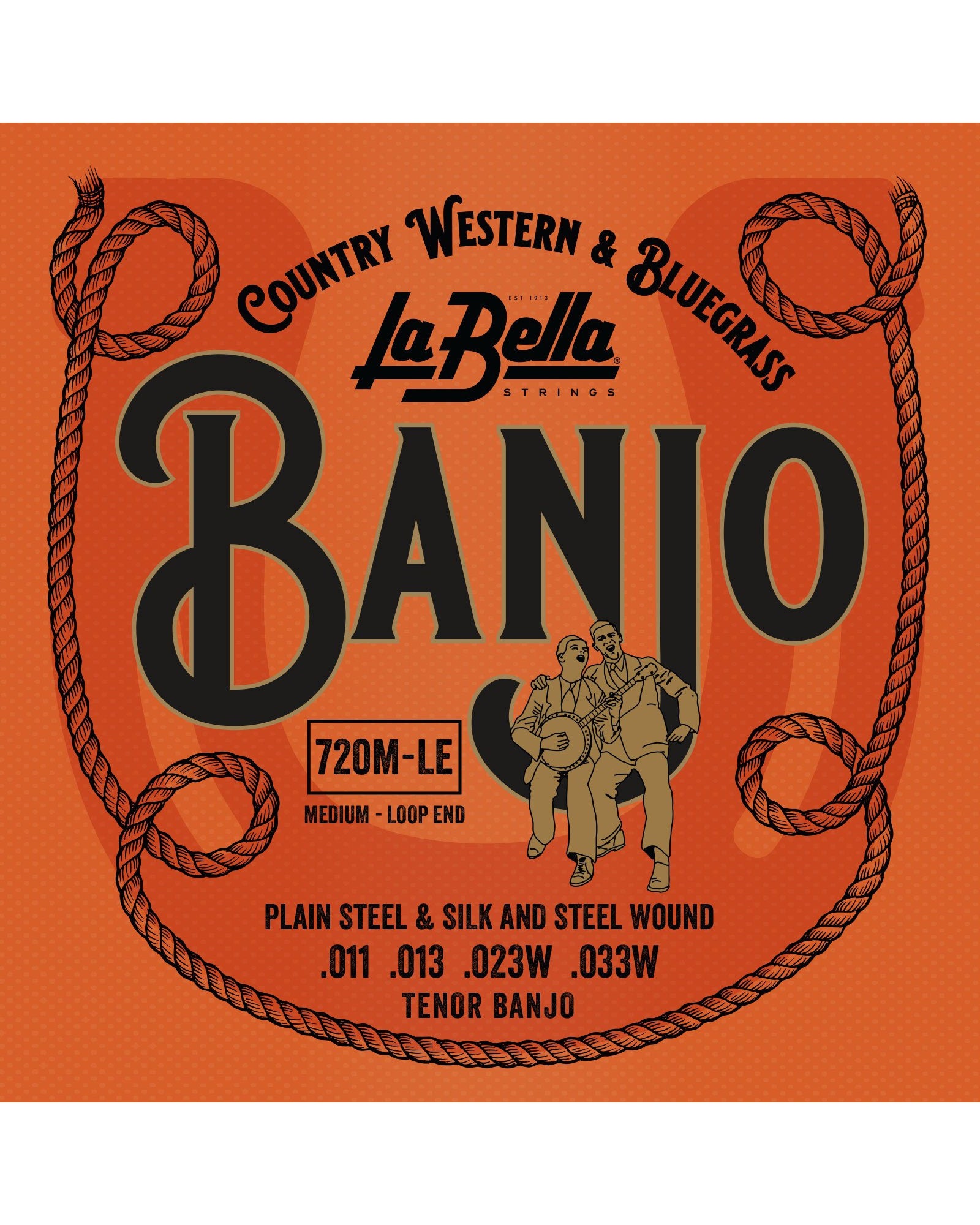 Image 1 of La Bella 720M Loop End Medium Gauge 4-String Tenor Banjo Strings - SKU# L720M : Product Type Strings : Elderly Instruments