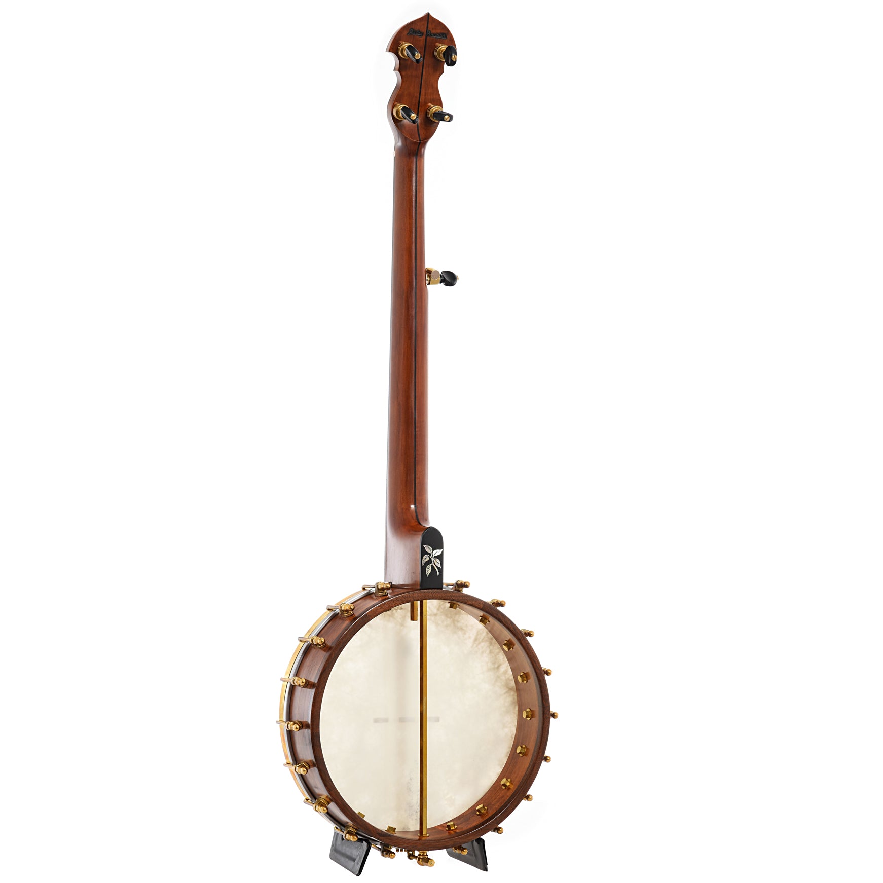 Full Back and Side of Baugus Short Scale Open Back Banjo