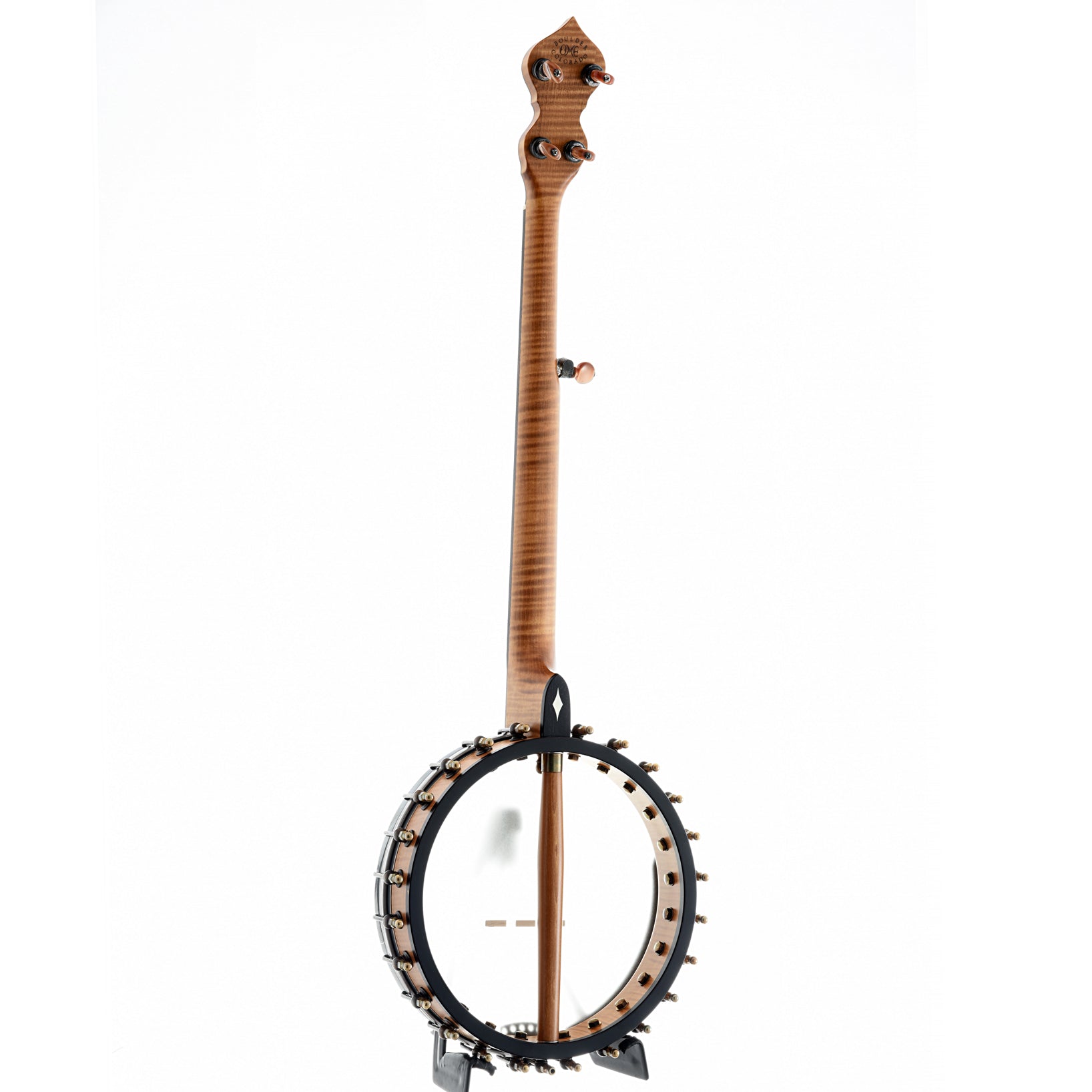 OME North Star Openback Banjo & Case, Curly Maple – Elderly