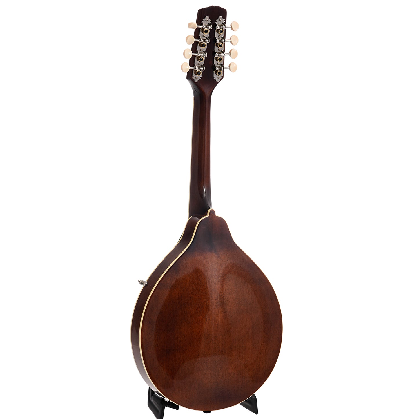 Full Back and Side of Kentucky KM-276 Mandolin, A-Model, Oval Hole, Transparent Brown