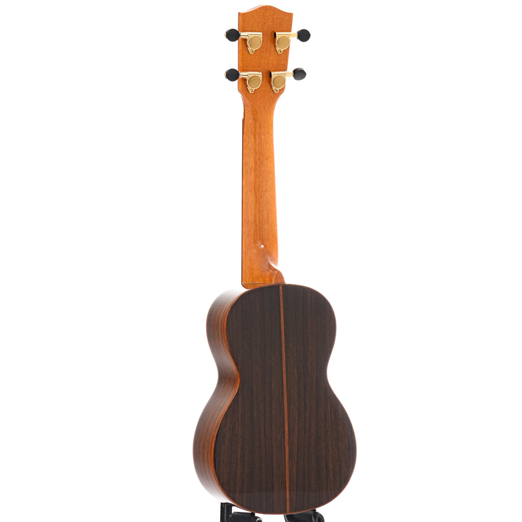 Full back and side of Mainland Ukulele RC7-S Red Cedar Soprano Ukulele