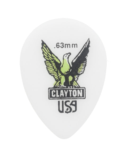 Image 1 of Clayton Acetal Polymer Flatpick, Small Teardrop, .63mm - SKU# PK14P-JAZZ-63 : Product Type Accessories & Parts : Elderly Instruments