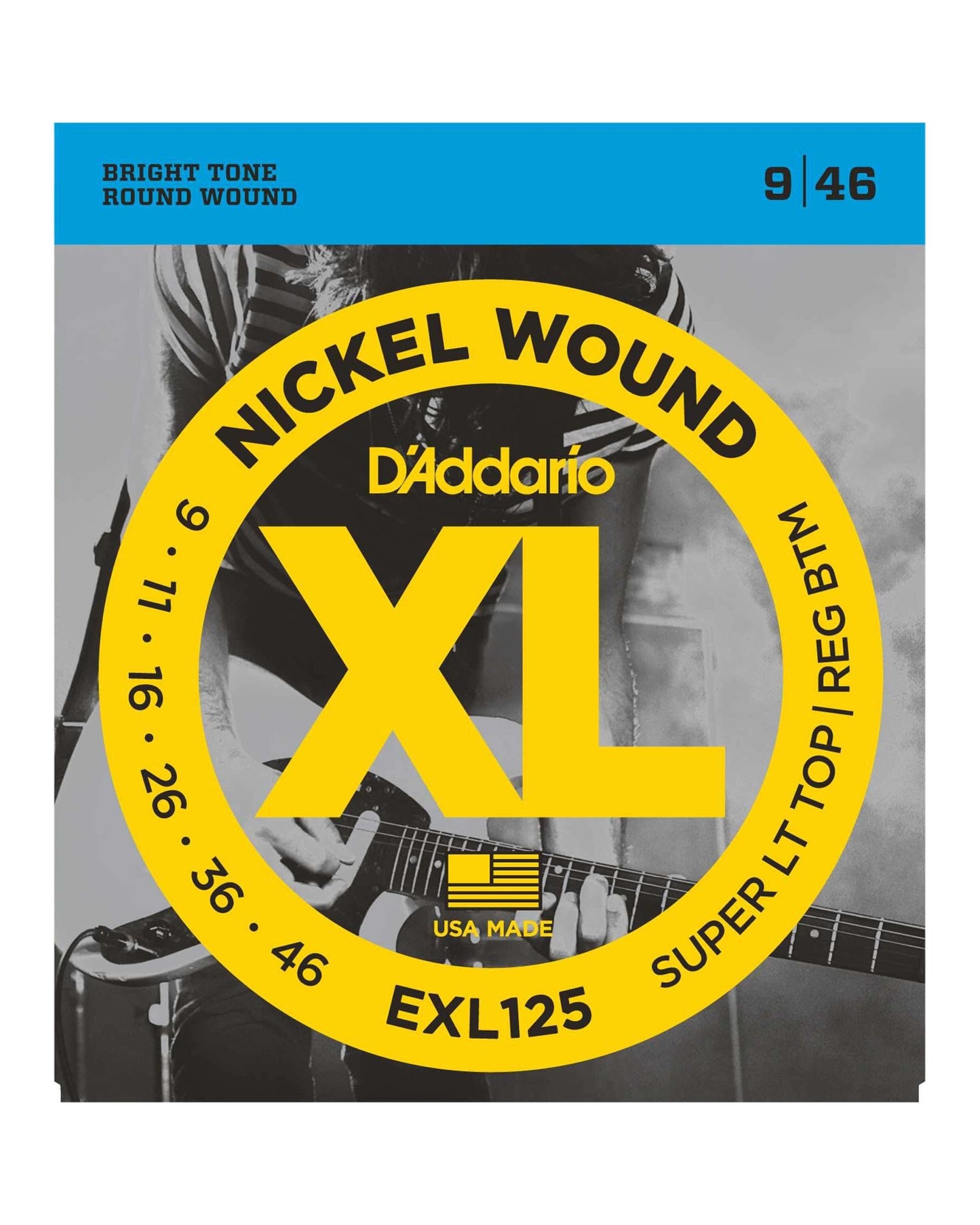 Image 1 of D'Addario EXL125 XL Nickel Round Wound Super Light Top / Regular Bottom Electric Guitar Strings - SKU# EXL125 : Product Type Strings : Elderly Instruments