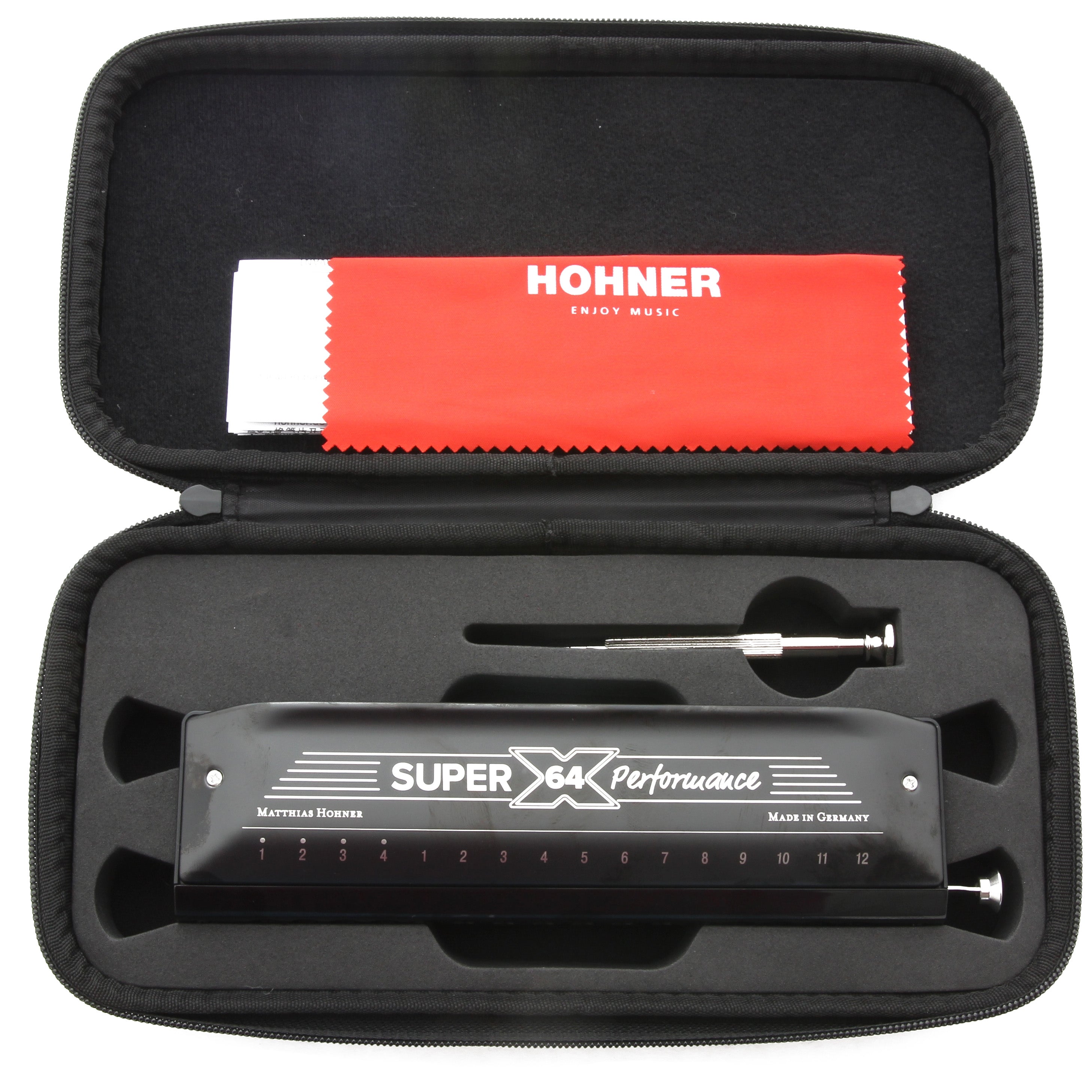 Hohner M758601 Super 64X Performance Chromatic Harmonica – Elderly