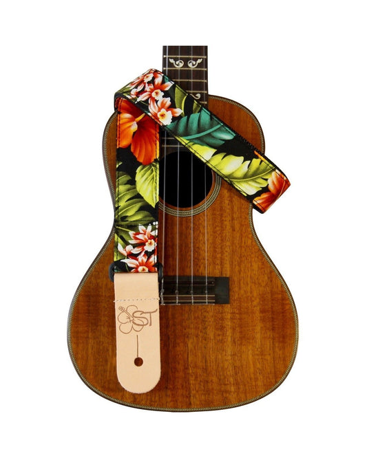 Image 1 of Kala 1.5" Ukulele Strap, Bird of Paradise Tropical Design - SKU# KASTP-BP : Product Type Accessories & Parts : Elderly Instruments