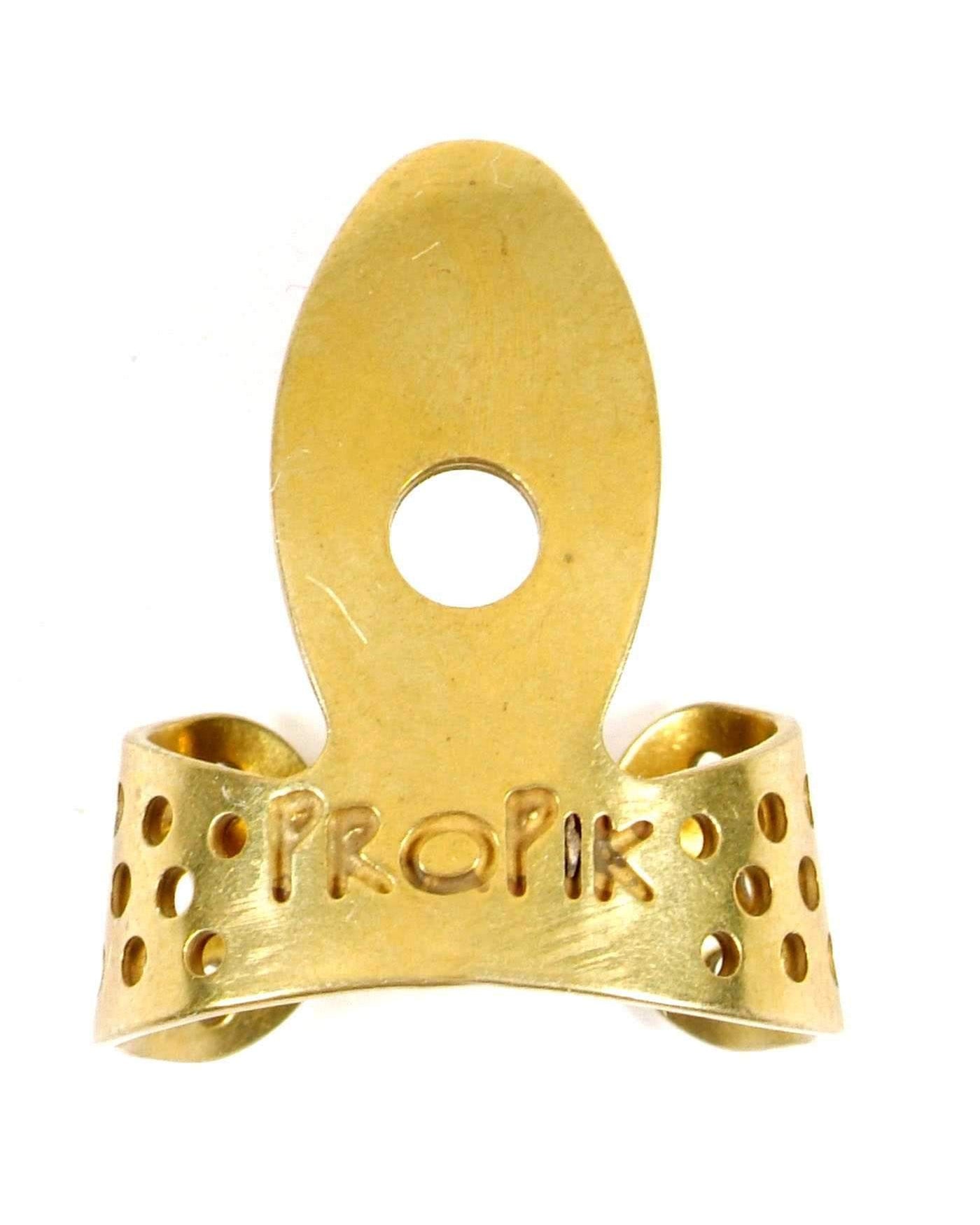 Image 1 of Propik Brass Fingerpick, Single Wrap, Medium - SKU# PKWC-BRS-M : Product Type Accessories & Parts : Elderly Instruments